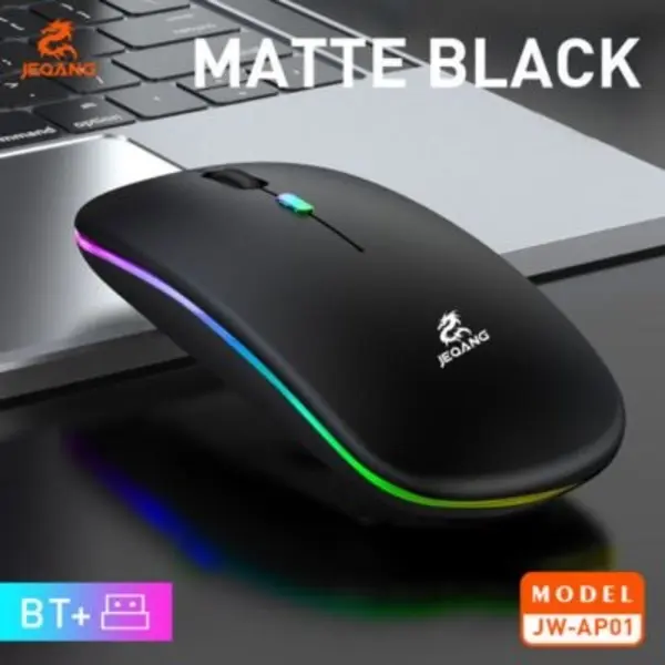 JEQANG JW-AP01 Wireless + BT Rechargeable Mouse