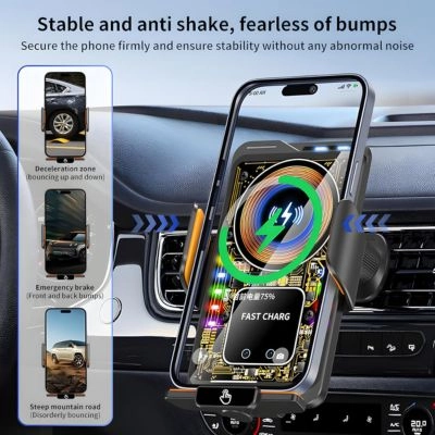 Wireless Car Charger Automotive Electric Induction and Phone Holder Mount (F1)