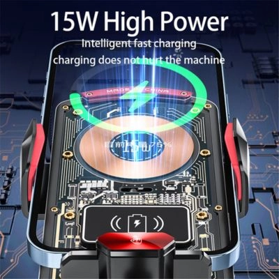 Mobile Phone Holder For Car with Wireless Charging (A6)