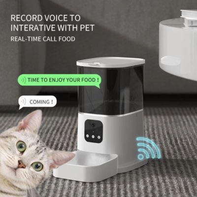 Automatic Cat Feeder Dispenser with Voice Interaction (5L)