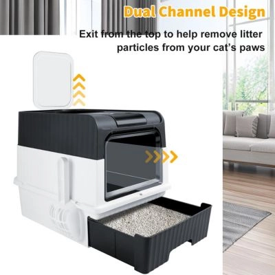 Cat Litter Box - Tray with Scoop Lid