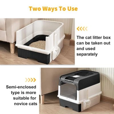 Cat Litter Box - Tray with Scoop Lid