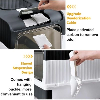 Cat Litter Box - Tray with Scoop Lid