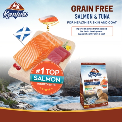 Kaniva Grain Free Cat Food Salmon & Tuna for All Ages ( 340g)