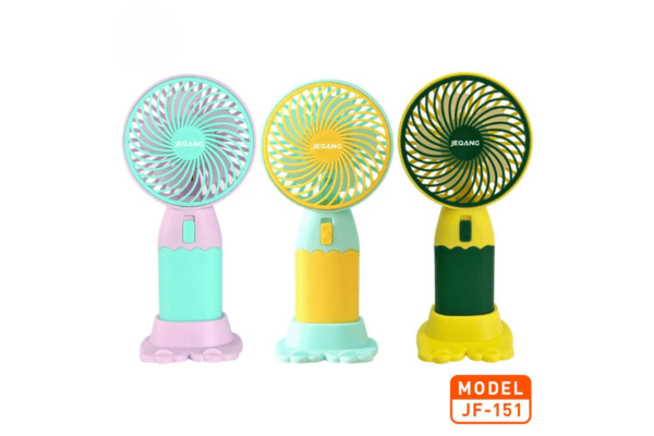 Jeqang Portable Mini USB Rechargeable Quiet Personal Cooling Fan for Travel Office Outdoor Use (JF-151)