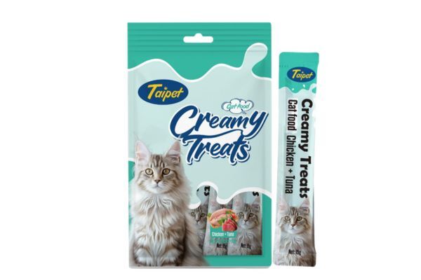 Taipet Creamy Cat Treats Chicken & Tuna (5x15g)