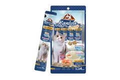 Kaniva Creamy Cat Treat Salmon with Tuna Freeze Bits 15g*5
